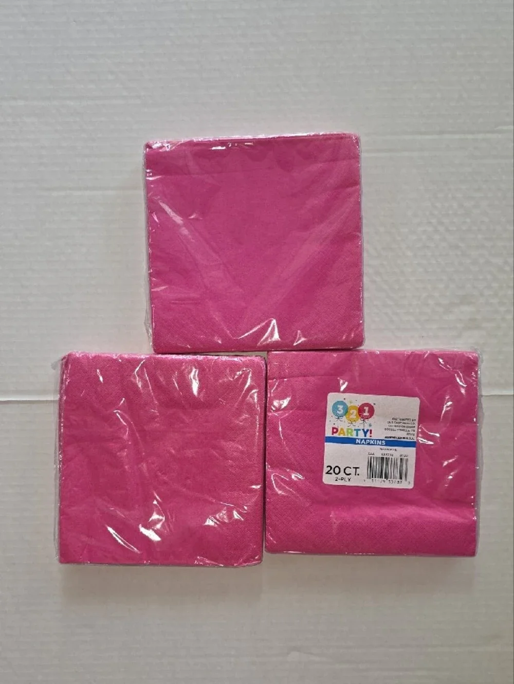 Neon Pink Disposable Party Set